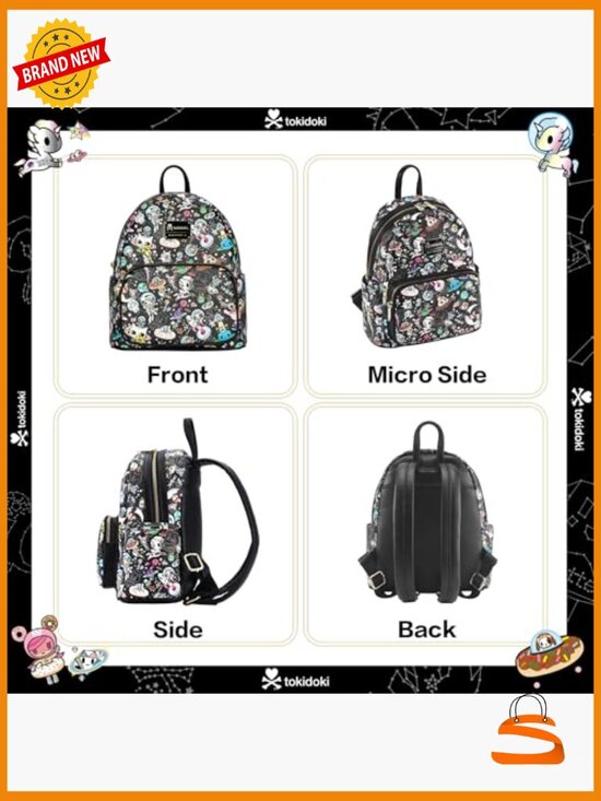 Mini Backpack Purse for Women, PU Leather Shoulder Bag Daypack Handbag for Work